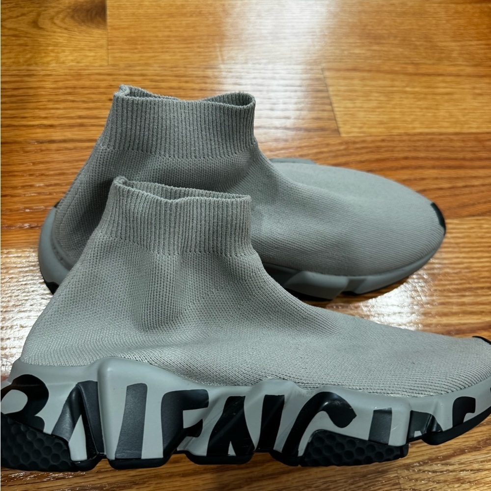 BALENCIAGA Gray Sock Sneakers